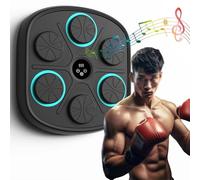 2025 New Music Boxing Machine with Boxing Gloves, Music Punching Machine with 6 Targets, Electronic Boxing Target Workout Equipment for Adults Kids, 9 Speeds & Modes(Black)