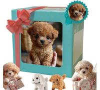 2025 New My Realistic Robot Puppy, An Interactive Puppy Toy That Can Walk, Bark And Wag Its Tail An Adult Robot Dog That Behaves Like A Real Dog, And Plush Toys For Boys And Girls(Brown)