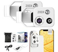 2025 New Nano Zoom 200x for iPhone - Pocket Microscope Camera with 200x Magnification Zoom & CPL Lens for Clearer, More Stable Images (2PCS-White)