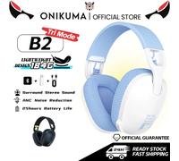 2025 New Onikuma B2 Wireless Gaming Headset For PS5 PS4 PC 2.4GHz USB Game Headphones With Mic Ergonomic Design 5.3 Headphone black
