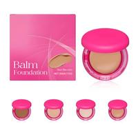 2025 New Peptide Bounce Balm Foundation, Peptide Bounce Foundation, Age-Defying Makeup for Mature Skin, Natural, Medium Coverage, Blur Fine Lines, Smooths Texture (Dark skin tone)