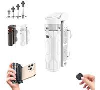 2025 New Pocket Flex Mini Tripod,Pocketflex Mini Tripod for iPhone & Android, Magic Selfie Stick Tripods Pocket Size Portable Phone Tripods (White with dual lights)