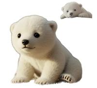 2025 New Polar Bear Stuffed Animal, Plush Toy with Ultra Soft Fur, Realistic Polar Bear Plushie, Stuffed Animal for Realistic Comfort, Funny Soft Plush Animal Companion Toys for Boys, Girls and Adu