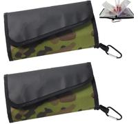 2025 New Portable Fishing Lure Multi-Layer Storage Bag, Waterproof Tackle Binder with Buckle, Large Capacity Soft Bait Organizer for Fishing Gear, Hooks, Rigs & Jigs (Camouflage Green,2 Pcs)