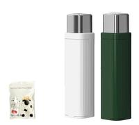 2025 New Portable Floss Dispenser, Automatic Dental Floss Pick Case, Dental Floss Picks Case with 100 Pcs Refillable, for Dating Travel Family Home Hotels (White+Green)