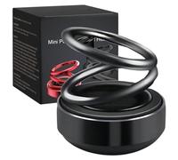 2025 New Portable Kinetic Molecular Heater, Solar Rotating Double Ring Heater, Car Air Freshener Kinetic Diffuser, Dynamic Molecular Heater, Portable Kinetic Aromatherapy for Car, Home (Black)