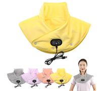2025 New Portable USB Electric Heating Pad for Neck, Shoulders & Back with 3-Temp & 3-Massage Modes, Fast Heat, Auto Shut-Off, Gift for Parents Family Friends Christmas Holiday (Yellow)
