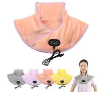 2025 New Portable USB Electric Heating Pad for Neck, Shoulders & Back with 3-Temp & 3-Massage Modes, Fast Heat, Auto Shut-Off, Gift for Parents Family Friends Christmas Holiday (Orange)