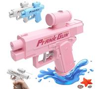 2025 New Prank Two-Way Water Gun, Double-Sided Trick and Reverse Spraying Water, for School Office Prank Trick (Pink)