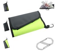 2025 New Protable Fishing Lure Multi-Layer Storage Bag with Buckle, 6 Pocket PVC Heavy Duty Fishing Bag, Extra Large Capacity Waterproof Soft Bait Binder for Storing Fishing Gear (Green)