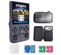 2025 New R36MAX Retro Game Console,Portable Handheld Video Game Console, 4.0-in 4k HD IPS Screen with 64G Built-in 10000 Classic Games, Open Source Linux System (Black, 64) (Gray, 128)
