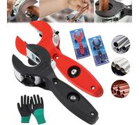 2025 New Ratcheting Tubing Cutter, 2 in 1 Close Quarters Tube Compact Cutter 1/4" to 7/8" Ratcheting PVC Cutter, for Cutting Copper PVC and Soft Metal Pipes (Mixed-2Pcs)