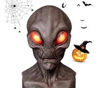 2025 New Realistic Alien Head Mask, Halloween Skull Latex Skeleton Fancy Mask For Men Women Costume Party (B)