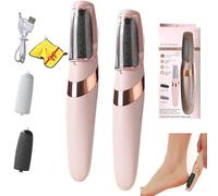 2025 New Rechargeable Electric Foot File, Foot Files for Hard Skin Remover Foot, Electric Feet Callus Remover for Feet, for Dead Skin and Calluses, 2 Speed Adjustable (Pink*2)