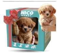 2025 New Robot Dog for Adults, AI Robotic Dog, Nicoo - My Realistic Robot Puppy That Acts Like a Real Puppy - Walking, Barking, Tail Wagging (Brown)