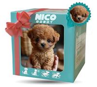 2025 New Robot Dog, My Realistic Robot Puppy,interactive Plush Robots Dogs for Adults,walking, Barking, Tail Wagging Acts Like a Real Puppy Bow [brown]
