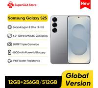 2025 New Samsung Galaxy S25 AI Smartphone Snapdragon 8 Elite 6.2"Dynamic 120Hz AMOLED 2X Screen 4000mAh Battery IP68 Samsung S25 Silver Shadow