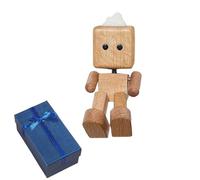 2025 New Shaking Wooden Man Figurine, Handmade Car Ornaments Action Figure, Funny Bobblehead Car Dashboard Decor, Modern Desktop Creative Ornaments, Little Nerdy Dolls for Home Office Cars Decor (B)