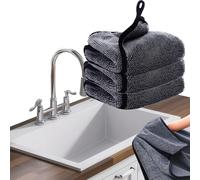 2025 New Shiny Bath Wipes Cleaning Cloths,3pcs Shiny Bath Drying Towels,Shower Doors Drying Towels,16 * 16in Streak Free Glass Window Car Mirror Super Absorben Microfiber Cleaning Cloths