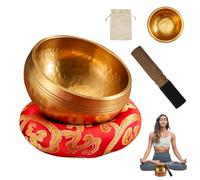 2025 New Singing-Bowl Set, Meditation Sound Bowl Cushion with Wooden Striker for Yoga, Meditation & Relaxation, Mindfulness,Chakra Healing, Stress Relief, Self-Regulation