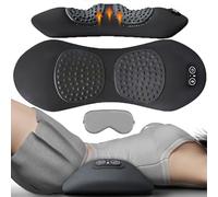 2025 New Smooth Spine Triple Fusion Back Massager, Triple Fusion Back Massager with Traction, Vibration & Heat, Portable Core Relief Electric Massage Cushion for Neck, Shoulders & Back (Dark Gray)
