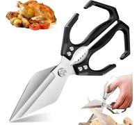 2025 New Stainless Poultry Scissors 2 in 1 Multifunctional Kitchen Scissors Heavy Duty Cut Bone Shears Ergonomic Handle,for Chicken Meat Seafood