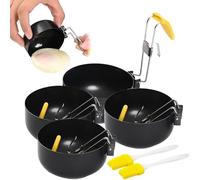 2025 New Stainless Steel Egg Poacher, Stainless Steel Poached Egg, Cooker Egg Poacher Pan with Anti-Scald Folding Handle & Brush, Non-stick Poached Egg Maker Perfect Poached Egg Moulds (4PCS)