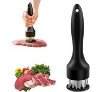 2025 New Stainless Steel Meat Tenderizer Mallet with 21 Sharp Needles - Heavy Duty Kitchen Tool for Tenderizing Steak, Beef, BBQ & Marinade | Dishwasher Safe & Rustproof (Black)