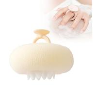 2025 New Super Soft Sunflower Suction Cup Bath Ball, 2-in-1 Sunflower Bath Ball Exfoliating Bath Sponge Cleaning Brush, Mesh Sponge Pouf Shower Ball for Women Men (Beige)