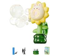 2025 New Swinging Flower Cartoon Sunflower Seven Color Blowing Flower Light Colorful Bubble Toy