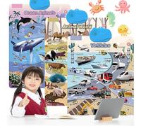 2025 New Talking Wall Chart For Kids English Learning,Electronic Kids Interactive Educational Wall Chart Talking Toy,Electronic Alphabet Wall Chart For Toddlers 1-6 (3PCS-B)
