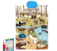 2025 New Talking Wall Chart for Kids-English & Spanish Learning Poster,Electronic Interactive Alphabet Wall Chart,Press to Learn Phonics,Interactive Letters and Sounds Talking Poster for Kids (Animal)