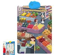 2025 New Talking Wall Chart for Kids-English & Spanish Learning Poster,Electronic Interactive Alphabet Wall Chart,Press to Learn Phonics,Interactive Letters and Sounds Talking Poster for Kids (Fruit)