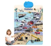 2025 New Talking Wall Chart for Kids - English & Spanish Learning Poster with Songs, ABCs, Numbers, Animal Words & Piano - Preschool Learning Activities & Spanish Classroom Supplies(Vehicles)