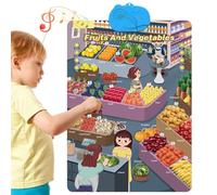 2025 New Talking Wall Chart for Kids - English & Spanish Learning Poster with Songs, ABCs, Numbers, Animal Words & Piano, Electronic Music Alphabet Wall Chart with Interactive Touch Buttons