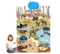 2025 New Talking Wall Chart for Kids - English & Spanish Learning Poster with Songs, ABCs, Numbers, Animal Words & Piano - Preschool Learning Activities & Spanish Classroom Supplies(Animals)