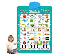 2025 New Talking Wall Chart for Kids - English & Spanish Learning Poster with Songs, ABCs, Numbers, Animal Words & Piano - Preschool Learning Activities & Spanish Classroom Supplies(English alphabet)
