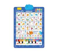 2025 New Talking Wall Chart for Kids, English & Spanish Learning Poster with Songs, ABCs, Numbers, Animal words & Piano, Educational Toys for Ages 1-6, Learn & Play, Learning Through Entertainment