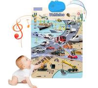 2025 New Talking Wall Chart For Kids, English & Spanish Learning Poster With Songs, Abcs, Numbers, Animal Words & Piano, Talking Animals & People & Vehicles Music Poster, Educational Toys (D)