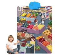 2025 New Talking Wall Chart for Kids - English & Spanish Learning Poster with Songs, ABCs, Numbers, Animal Words & Piano - Preschool Learning Activities & Spanish Classroom Supplies(Fruits)