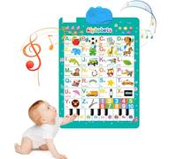 2025 New Talking Wall Chart For Kids, English & Spanish Learning Poster With Songs, Abcs, Numbers, Animal Words & Piano, Talking Animals & People & Vehicles Music Poster, Educational Toys (C)