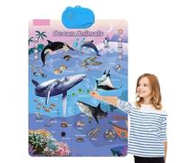 2025 New Talking Wall Chart for Toddlers - English, Learning Poster with Songs, ABCs, Numbers, Animal words & Piano, Learn & Play, Learning Through Entertainment, for Age3+ (Ocean world)