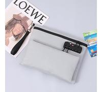 2025 new travel lock bag, cash pouch，Double Layer Anti-Theft Handbag with 3-Digit Code, Secure for Suitcases,Backpacks,Gym Bags,Cash,Id, Important Documents & More(Gray)