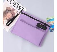 2025 new travel lock bag, cash pouch，Double Layer Anti-Theft Handbag with 3-Digit Code, Secure for Suitcases,Backpacks,Gym Bags,Cash,Id, Important Documents & More(Purple)