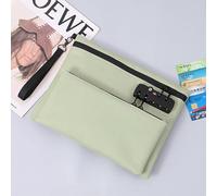 2025 new travel lock bag, cash pouch，Double Layer Anti-Theft Handbag with 3-Digit Code, Secure for Suitcases,Backpacks,Gym Bags,Cash,Id, Important Documents & More(Light green)