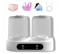 2025 New Twin Cylinder Underwear Washing Machine,Portable Mini Washing Machine,Rechargeable,Independent Cleaning of Underwear/Socks,Suitable for Travel,Dormitory, and Home (White)