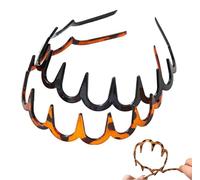 2025 New U Shape Fashion Tooth Hair Comb Headband, High Cranium Head Bands for Women's Hair, Reversible Korean Headbands with Teeth, Zigzag Plastic Hoop,Wavy teeth Hair Hoop for Women Girls (Mix, 1)