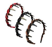 2025 New U Shape Fashion Tooth Hair Comb Headband, High Cranium Head Bands for Women's Hair, Reversible Korean Headbands with Teeth Gifts for Teen Girls (Black Zirconia, One Size)