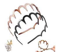 2025 New U Shape Fashion Tooth Hair Comb Headband,High Cranium Head Bands Volume Headbands for Women's Hair,Reversible Korean Headbands with Teeth for Women Gifts for Teen Girls(B#-2pcs)