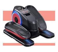 2025 New Under Desk Elliptical Machine, Electric Exerciser Pro with 16 Adjustable Speed, Quiet and Fully Assembled with Remote Control & Non-Slip Foot Straps Black-1